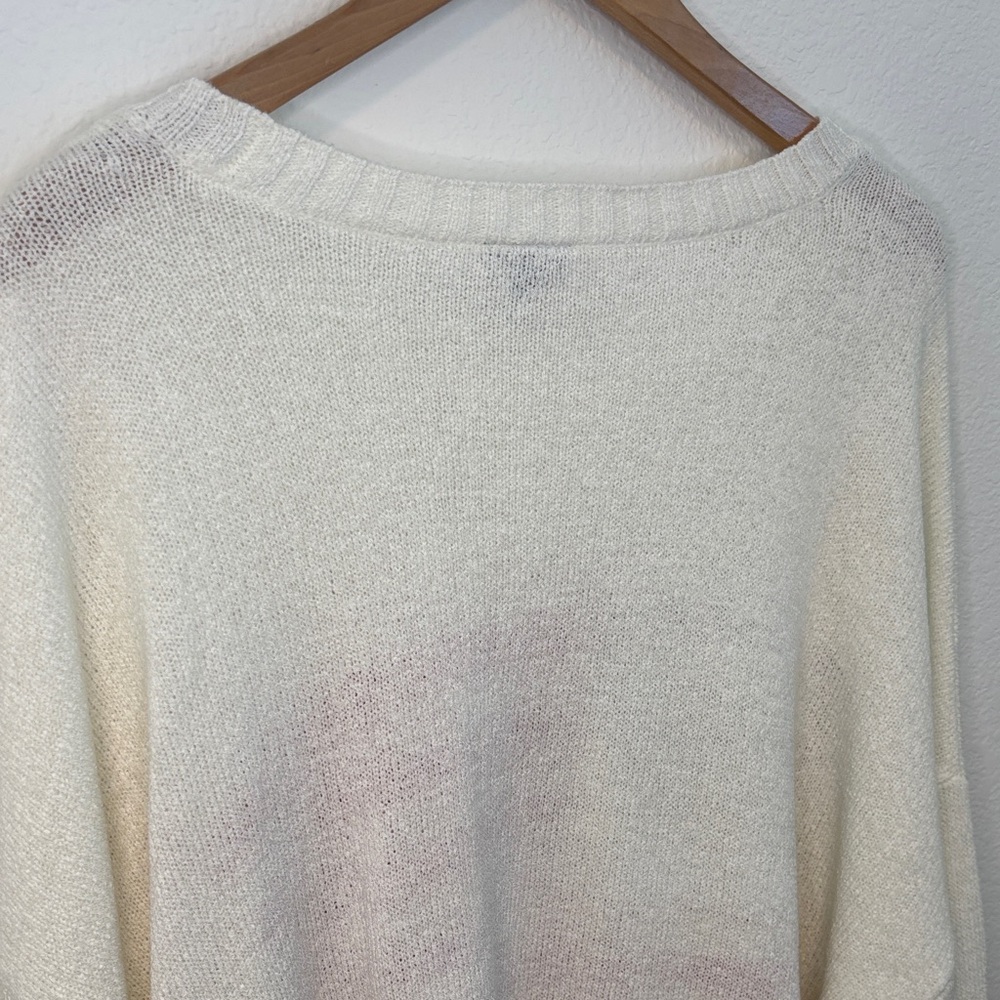 Torrid Cream Knit Flag Pullover Light Weight Sweater 3(3X) - Picture 11 of 11